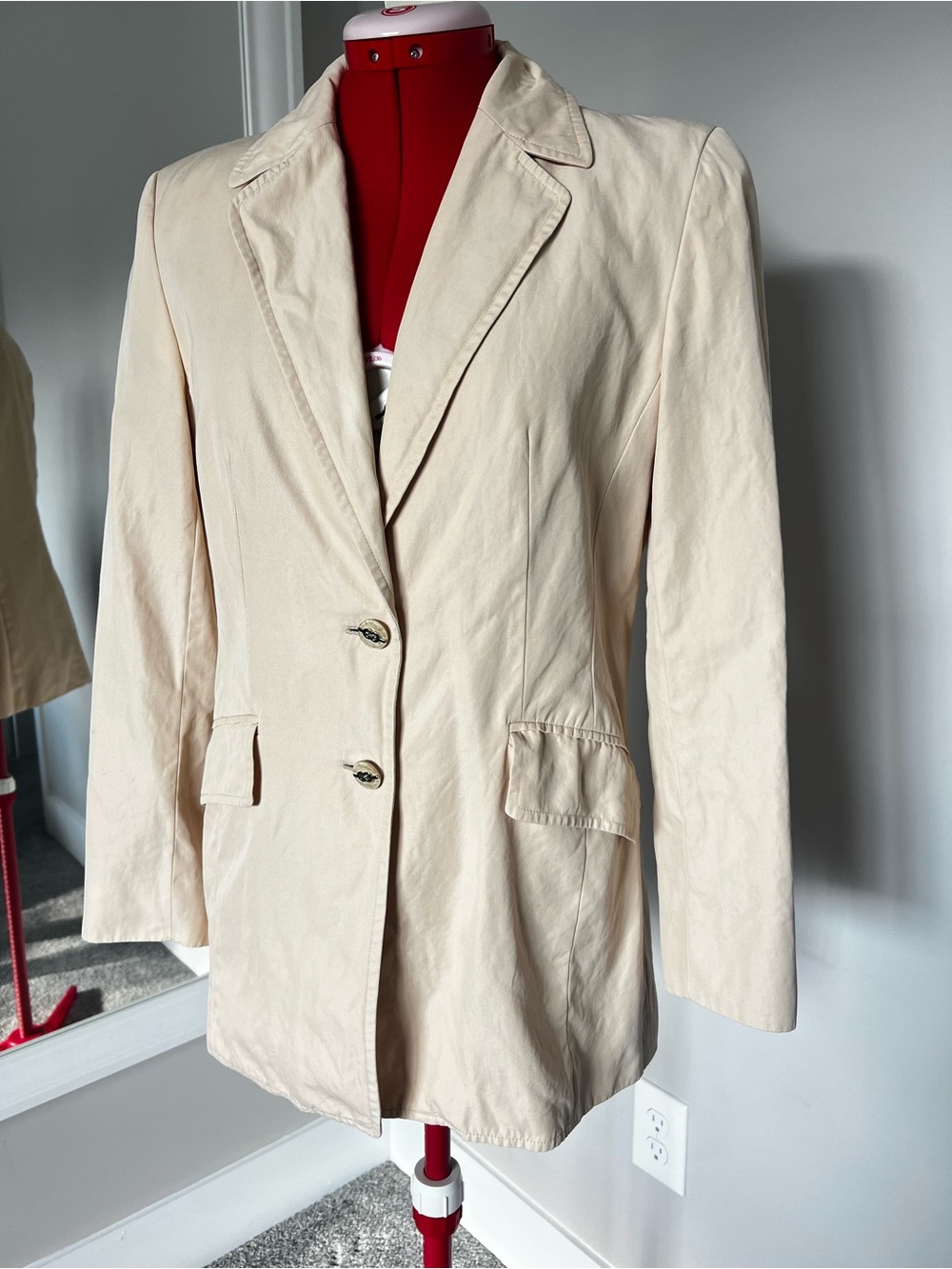 Escada Cream Single-Breasted Blazer